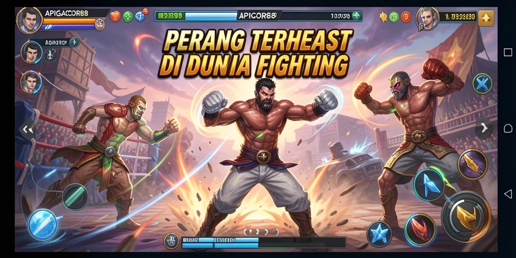 Tangkapan layar gameplay pertarungan yang mendebarkan di APIGACOR88.