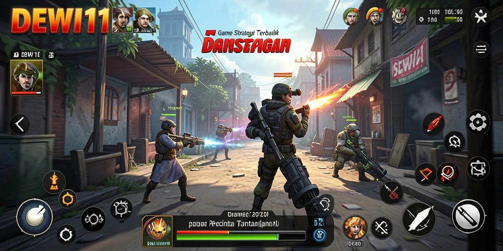 Tampilan gameplay DEWI11 yang menegangkan dan strategis.