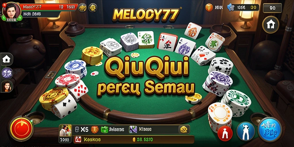 Tangkapan layar gameplay QiuQiu dari MELODY77 yang mengasyikkan.