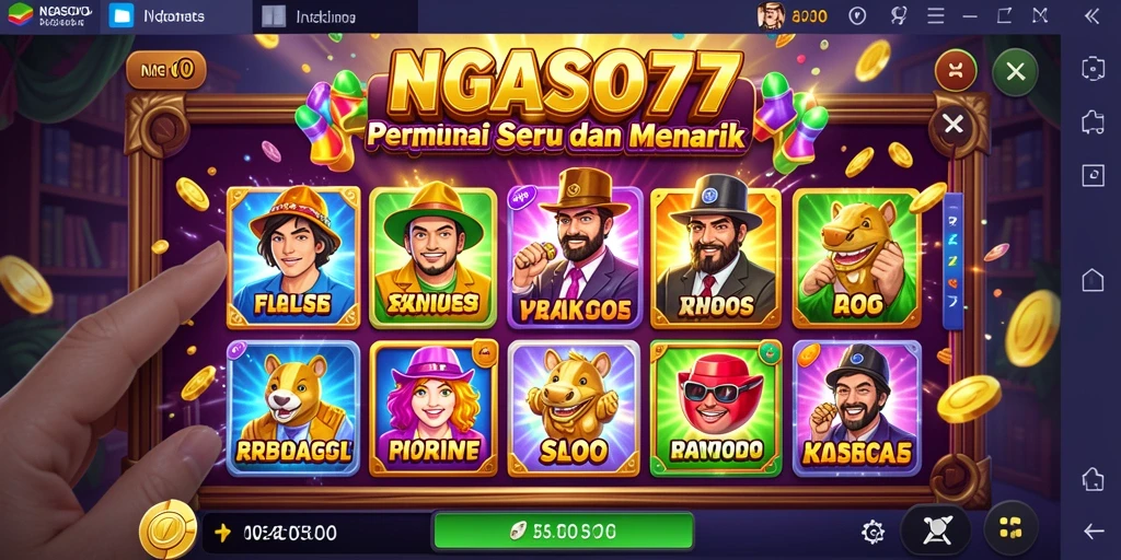 Tampilan slot NGASO77 yang menarik dan penuh warna.